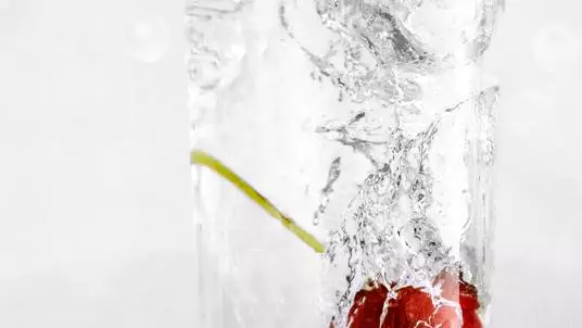 For decoration on;y: Photo of glass with a cherry inside