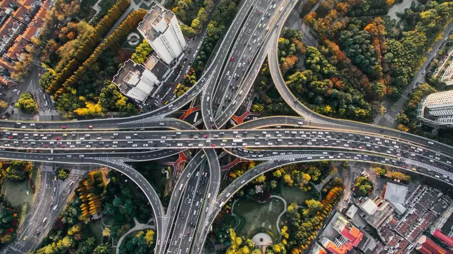 aerial photopgrafy of different roads