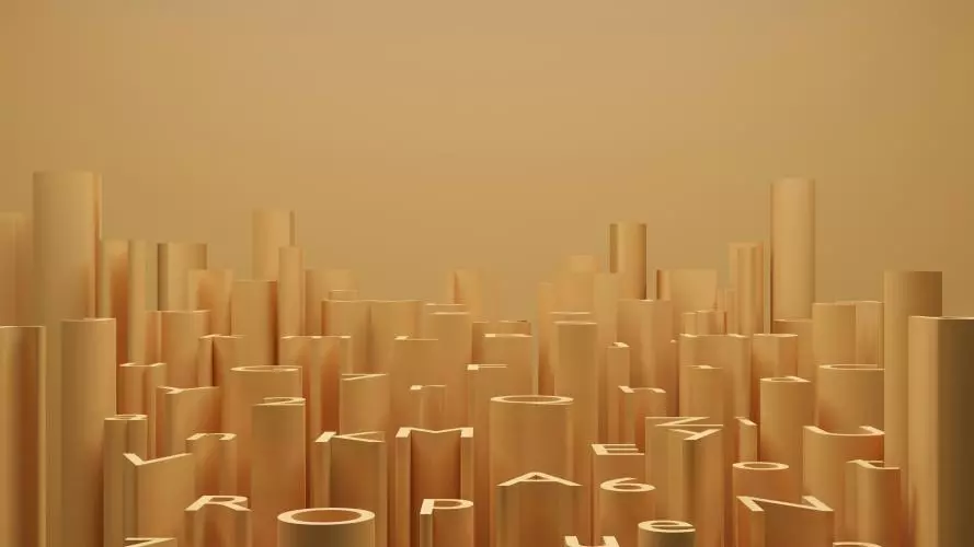 a group of yellow tubes 