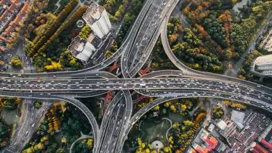 aerial photopgrafy of different roads