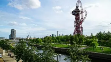 The ArcelorMittal Orbit (also known as the Orbit Tower or simply Orbit), which is a 114.5-metre (376-foot) sculpture and observation tower in Queen Elizabeth Olympic Park in Stratford, London. 