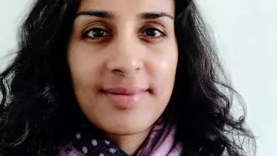 with pink scarf