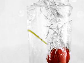 For decoration on;y: Photo of glass with a cherry inside