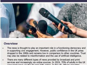 Cover Page of POSTnote: Trust in New Providers